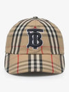 Monogram Motif Vintage Check Cotton Baseball Cap Archive Beige - BURBERRY - BALAAN 2