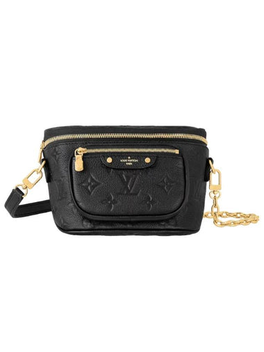 Mini Monogram Empreinte Leather Bum Bag Black - LOUIS VUITTON - BALAAN 1