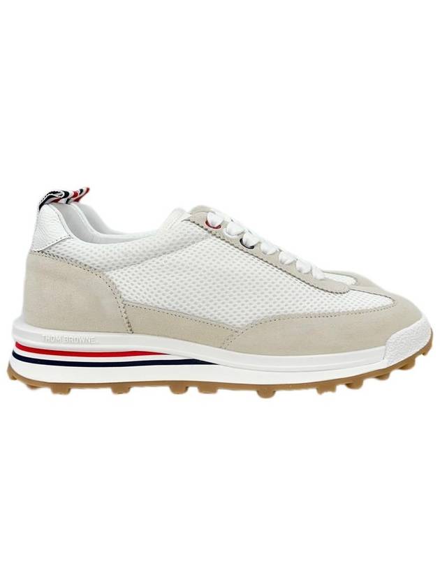 Thom Women Browne Nylon Tech Runner Low Top Sneakers Grey White - THOM BROWNE - BALAAN 3