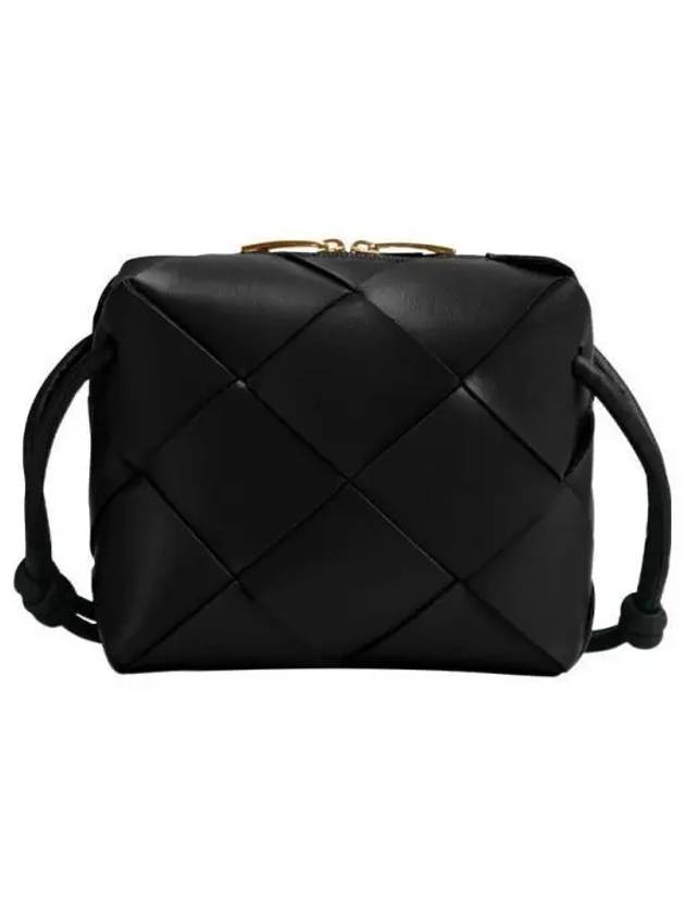 Cassette Intrecciato Mini Shoulder Bag Black - BOTTEGA VENETA - BALAAN 2