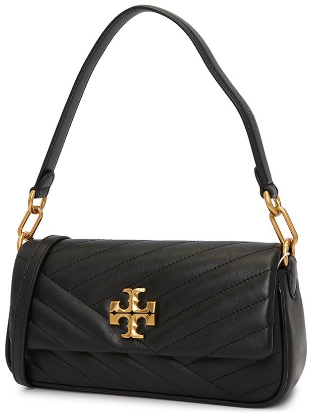 Kira Chevron Flap Small Shoulder Bag Black - TORY BURCH - BALAAN 3