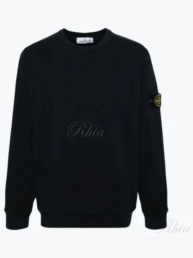 Cotton Crew Neck Sweatshirt Navy - STONE ISLAND - BALAAN 2