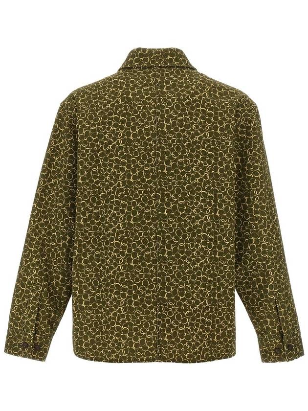 Floral Print Over Long Sleeve Shirt Green - MAISON KITSUNE - BALAAN 3