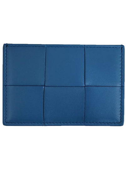 Intrecciato Lambskin Calfskin Card Wallet Deep Pacific - BOTTEGA VENETA - BALAAN 2