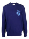 Evans Logo Crew Neck Knit Top Blue - ISABEL MARANT - BALAAN 2