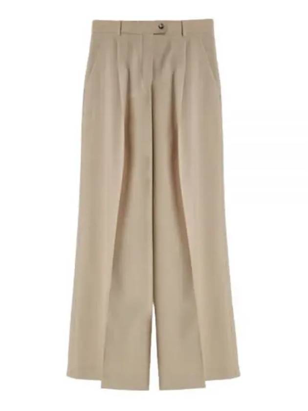 Vela Virgin Wool Wide Pants Beige - MAX MARA - BALAAN 2