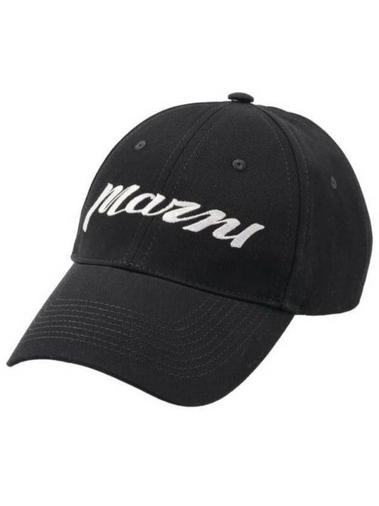 Logo-embroidered twill baseball cap black - MARNI - BALAAN 2