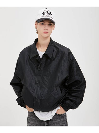 Coated Nylon Windbreaker Black - MOO - BALAAN 1