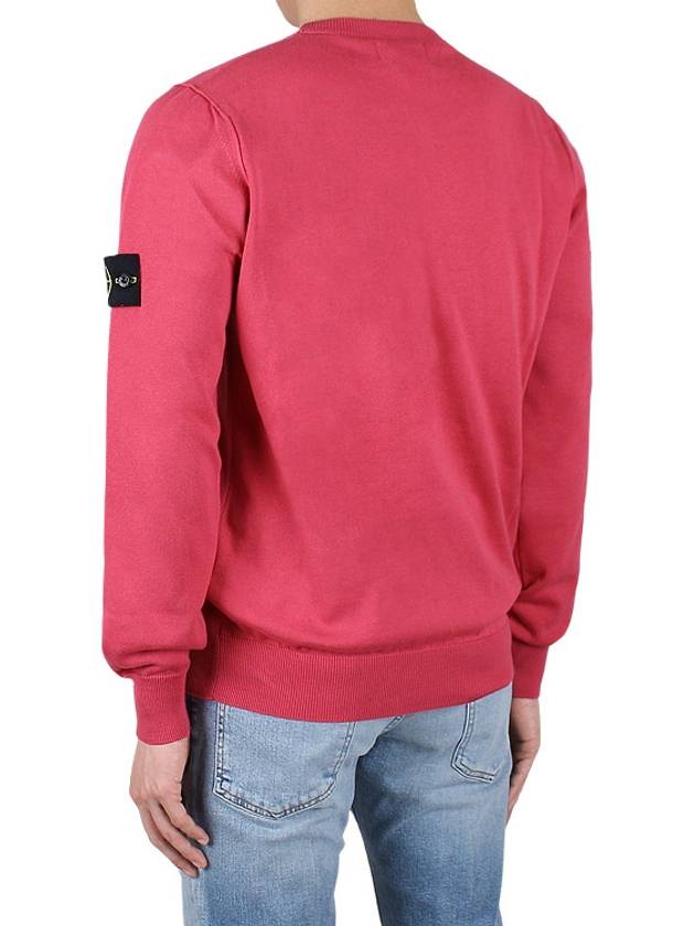 Logo Patch Knit Top Fuchsia - STONE ISLAND - BALAAN 5