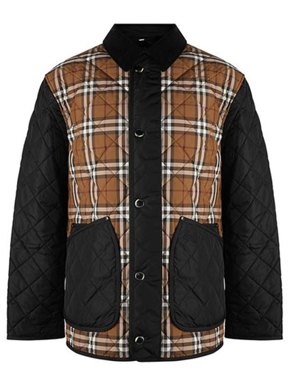 Vintage Check Quilted Jacket Brown - BURBERRY - BALAAN 2