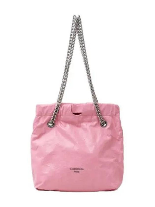 Small Crush Tote Bag Pink Handbag - BALENCIAGA - BALAAN 1