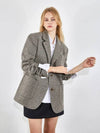 Trendy overfit homespun half-coat wool jacket gray 0064 - VOYONN - BALAAN 10