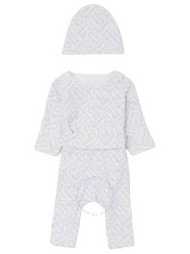 Burberry Dove White Monogram-Print Three-Piece Gift Set, Size 12M - BURBERRY - BALAAN 1