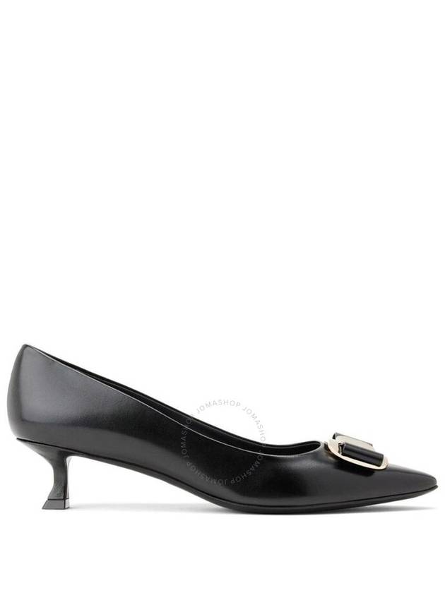 New Vara Plate Leather Pumps Black - SALVATORE FERRAGAMO - BALAAN 2