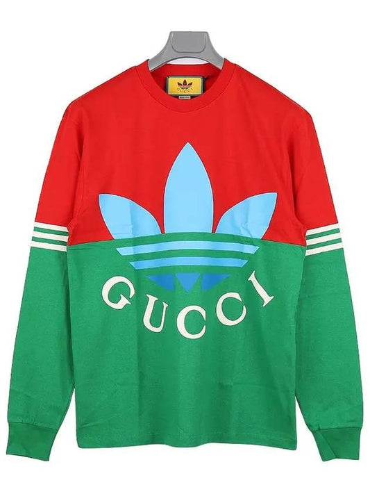 x Adidas Men s Logo Long Sleeve T Shirt 722947 XJE1I 6167 - GUCCI - BALAAN 1