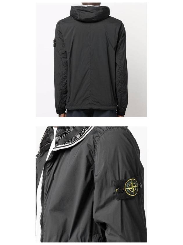 Wappen Patch Skin Touch Nylon Hooded Jacket Charcoal - STONE ISLAND - BALAAN 6