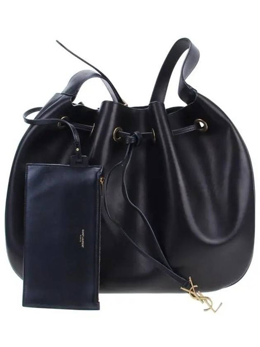 Monogram Leather Shoulder Bag Black - SAINT LAURENT - BALAAN 2