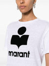 Short Sleeve T Shirt TS0001FB A1N09E 20WH White - ISABEL MARANT - BALAAN 4