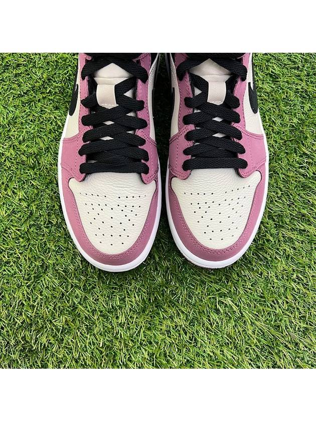 Air Jordan 1 Mid SE Light Mulberry High Top Sneakers Pink - NIKE - BALAAN.