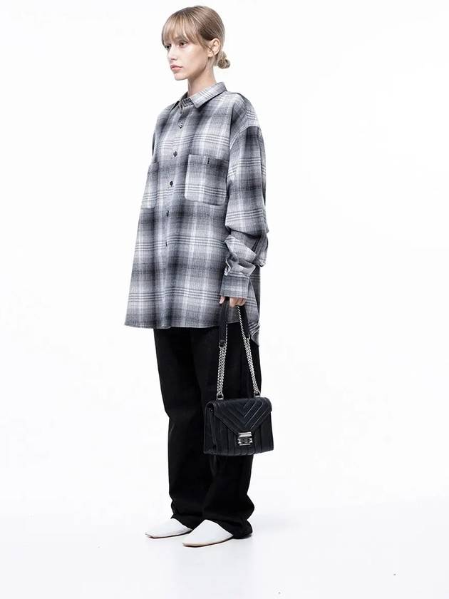 For Women W243SH01BK Loose Fit Flannel Check Shirt Black - CHANCE'S NOI - BALAAN 6