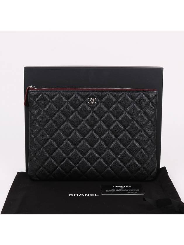 CC Silver Classic Caviar New Medium Clutch Bag - CHANEL - BALAAN 10