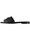 Gancini Leather Slippers Black - SALVATORE FERRAGAMO - BALAAN 5