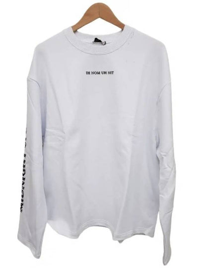 NUS19284 001 Lettering Sweatshirt White - IH NOM UH NIT - BALAAN 2