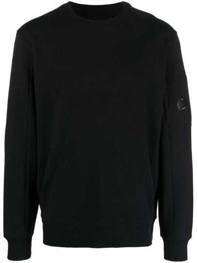 Diagonal Raised Fleece Lens Sweatshirt Black - CP COMPANY - BALAAN 2