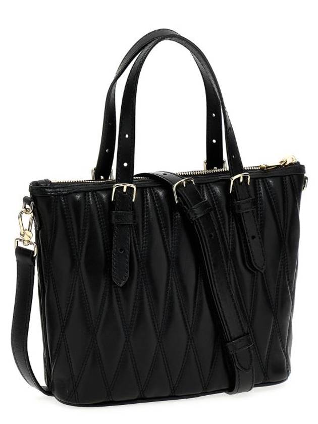 Damira Quilted Logo Leather Tote Bag Black - BALLY - BALAAN 3