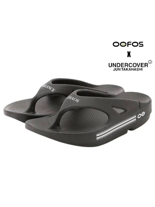 x Undercover Flip Flop Sandals Black - OOFOS - BALAAN 1