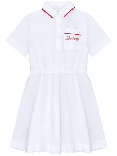 Kids Logo Pocket Collar One Piece White 8059352 - BURBERRY - BALAAN 2