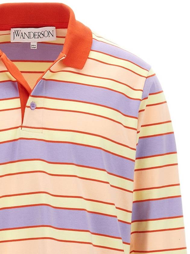 JW Anderson 'Striped Contrast Trim' Polo Shirt - JW ANDERSON - BALAAN 3