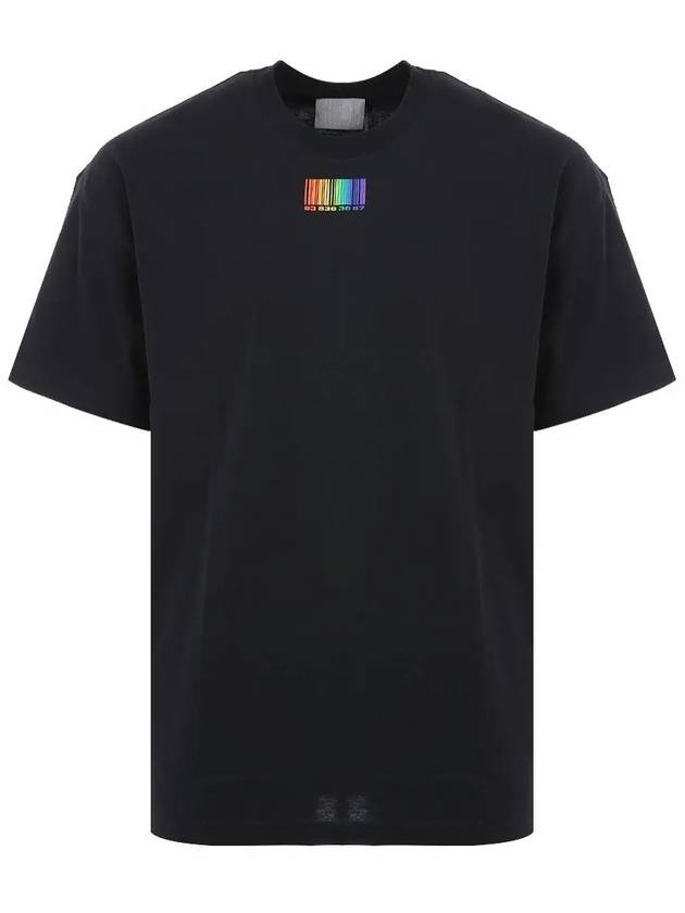 Rainbow Barcode Short Sleeve T-Shirt Black - VETEMENTS - BALAAN 2