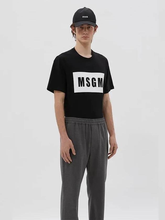 Box Logo Short Sleeve T-Shirt Black - MSGM - BALAAN 7