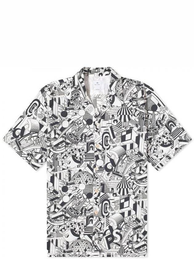 Jack World Vacation Print Short Sleeve Shirt White - PAUL SMITH - BALAAN 2