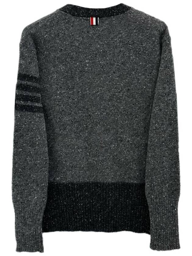 Diagonal mohair tweed cardigan MKC367A 035 - THOM BROWNE - BALAAN 2