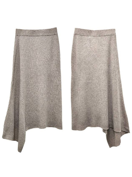 Women's Verna Wool Unbalanced Skirt Gray - MAX MARA - BALAAN 2