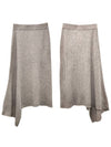 Women's Verna Wool Unbalanced Skirt Grey - MAX MARA - BALAAN 2