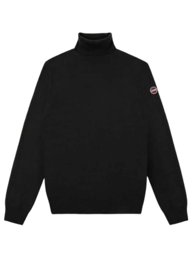 Logo Knit Turtleneck Black - COLMAR - BALAAN 1