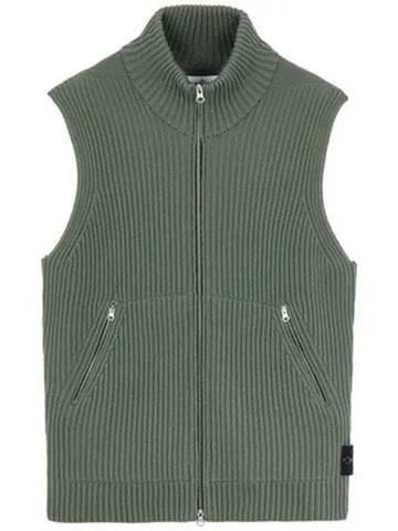 7515565C2 V0055 Wappen Patch Knit Zip up Vest Khaki Men s Jacket TJ 271904 - STONE ISLAND - BALAAN 1