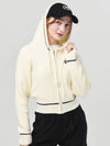 Doyou Know MC Women s Hooded Zip up Line Color Scheme Yellow Ivory Cardigan DO6242KT19 - DOYOUKNOWMC GOLF WEAR - BALAAN 2