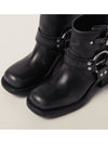 Vintage Look Leather Middle Boots Black - MIU MIU - BALAAN 5