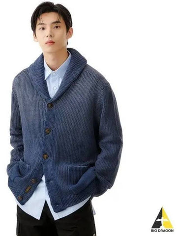 Cotton Shawl Collar Cardigan Blue - POLO RALPH LAUREN - BALAAN 1