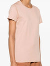 Cotton Jersey Short Sleeve T Shirt Light Pink - MONCLER - BALAAN 3