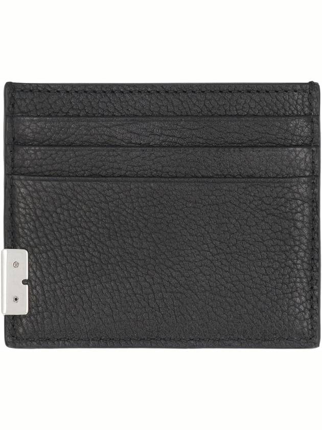 Grained Leather Card Wallet Black - BURBERRY - BALAAN 4