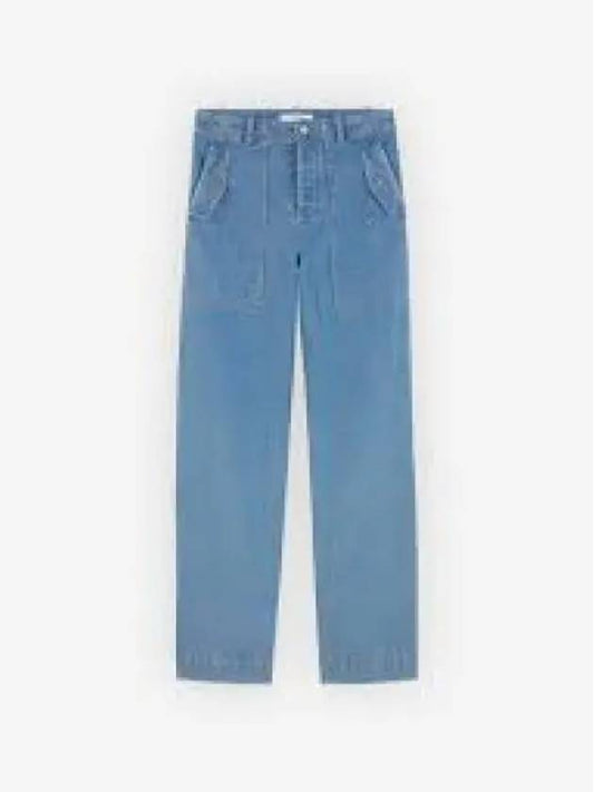 Workwear Straight Jeans Blue - MAISON KITSUNE - BALAAN 2