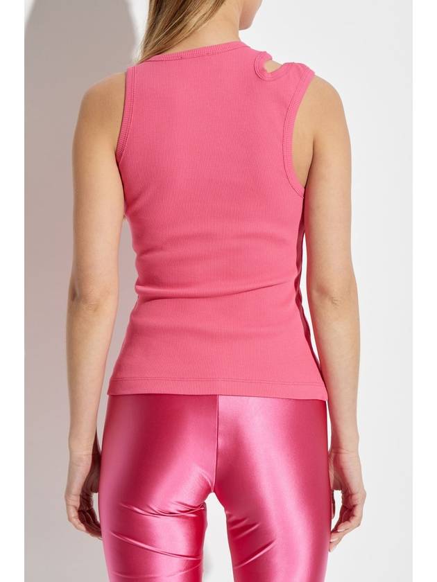 Versace Jeans Couture Ribbed Top, Women's, Pink - VERSACE - BALAAN 4