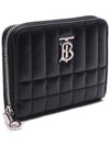 Lola Quilted Zip Round Coin Card Wallet Black - BURBERRY - BALAAN 4