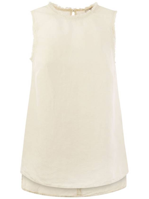 Sleeveless linen top - PESERICO - BALAAN 1