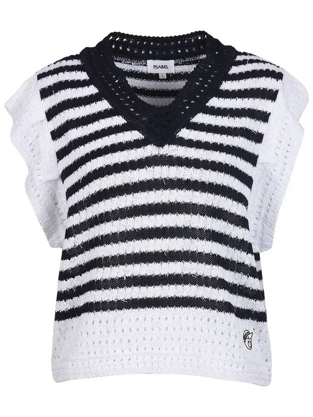 Striped frill knit vest MK4MV210 - P_LABEL - BALAAN 8
